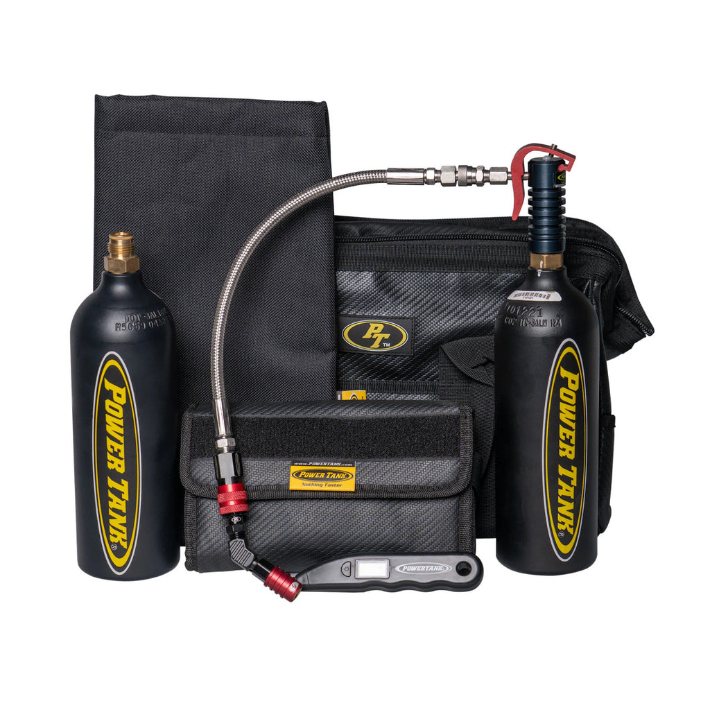 Tire Air-Up and Repair Kit with Mini Power Tank CO2 Air Source